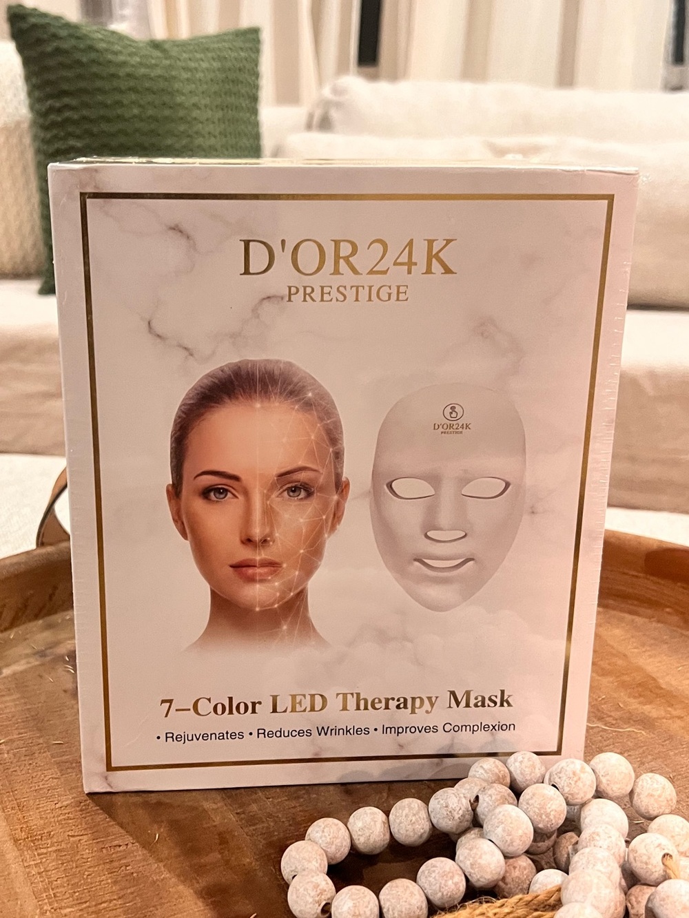 D'OR24K Prestige 7-Color LED Therapy Mask - White